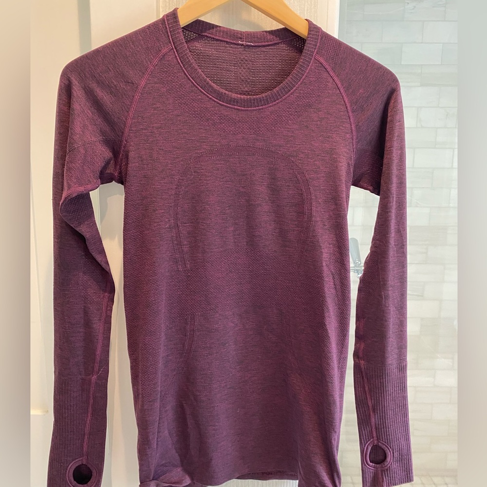 lululemon athletica Plum/Purple Long Sleeve Crew Pullover